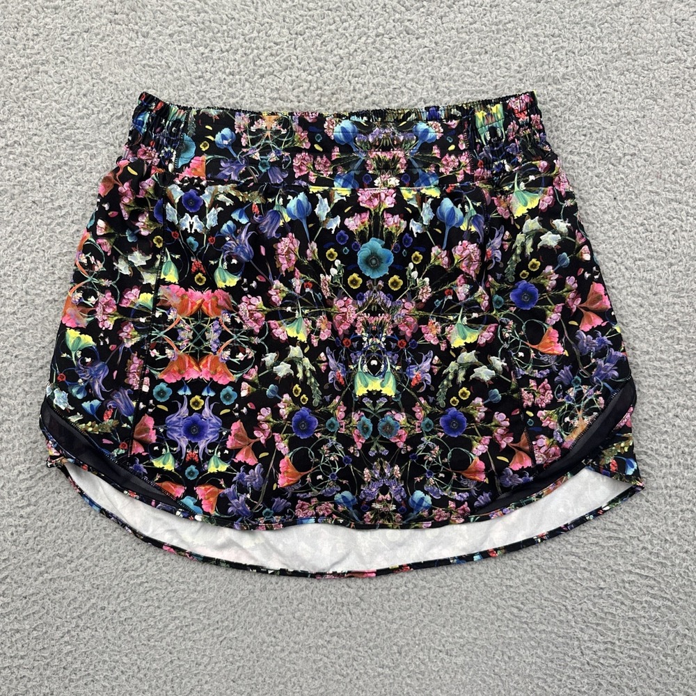 Lululemon Hotty Hot High Rise Skirt Skort Flowerscope Athletic Floral Women's 8